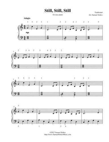 Still, Still, Still - easy piano (arr. Samuel Stokes)