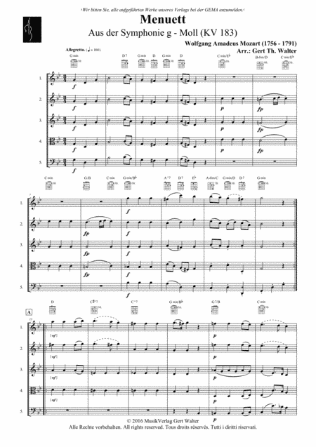Menuet (arr. Gert Th. Walter)