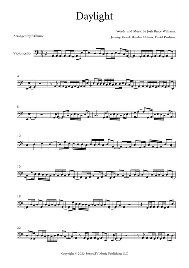 Daylight (arr. BTmusic)