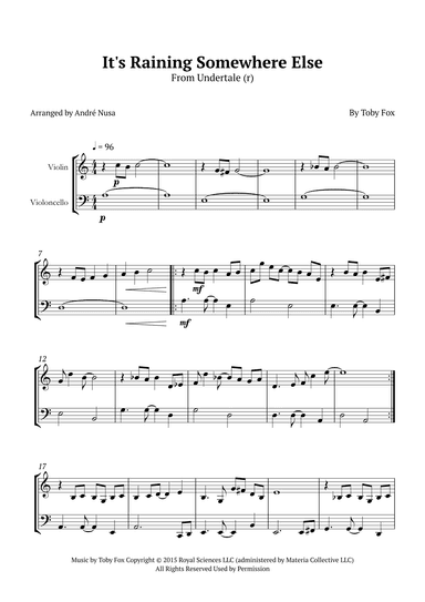 It's Raining Somewhere Else (arr. André Nusa)