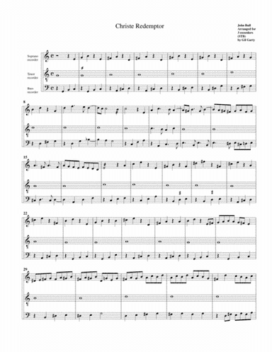 Christe Redemptor (arrangement for 3 recorders) (arr. Gil Garty)