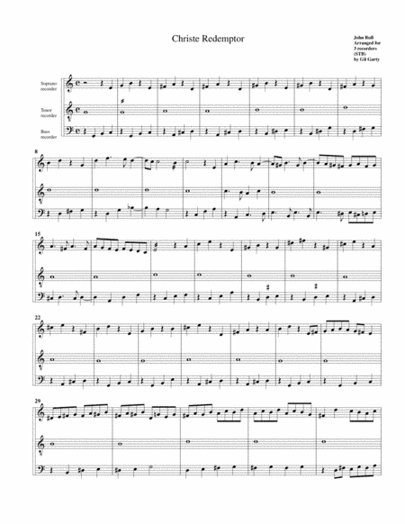 Christe Redemptor (arrangement for 3 recorders) (arr. Gil Garty)