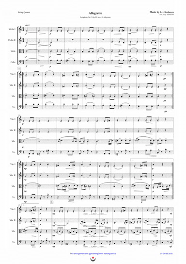 Allegretto (Beethoven: Symphony No.7, mov. II, excerpt) (arr. Josef STASTNY)