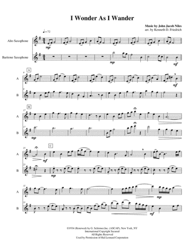 I Wonder As I Wander (arr. Kenneth D. Friedrich)