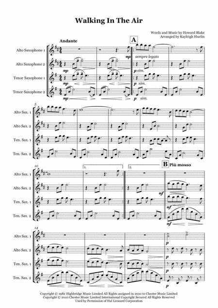 Walking In The Air (arr. Kayleigh Huelin)
