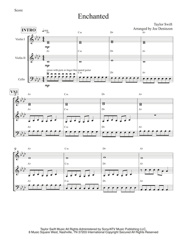 Enchanted (arr. Joe Deninzon)