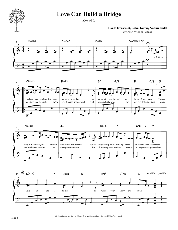 Love Can Build A Bridge (arr. Angi Bemiss of Simply the Harp)