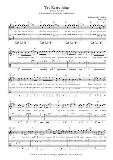 Try Everything (arr. Arr. MDS)