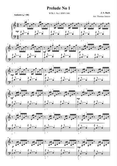 Prelude and Fugue in C major BWV 846 (arr. Thomas Jancso)