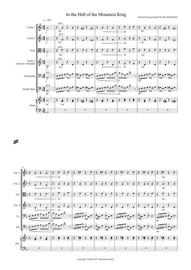 In the Hall of the Mountain King for String Orchestra (arr. David Burndrett)