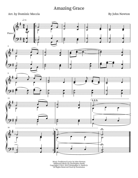 Amazing Grace (arr. Dominic Meccia)
