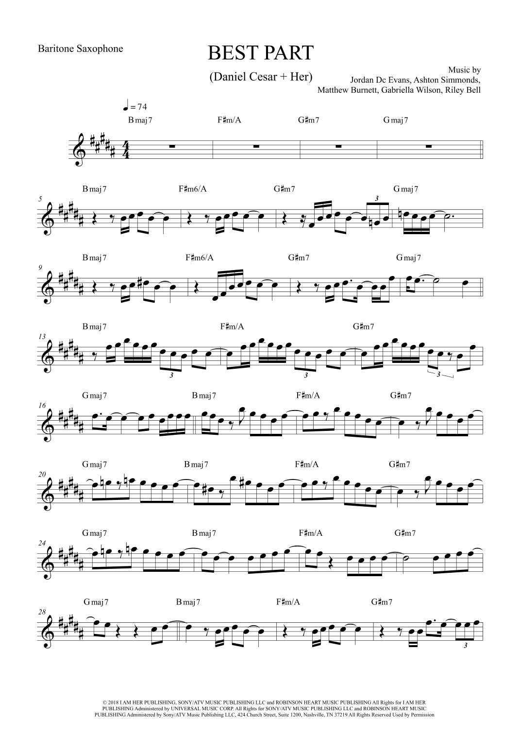 Best Part (arr. The Sheet Music Library)