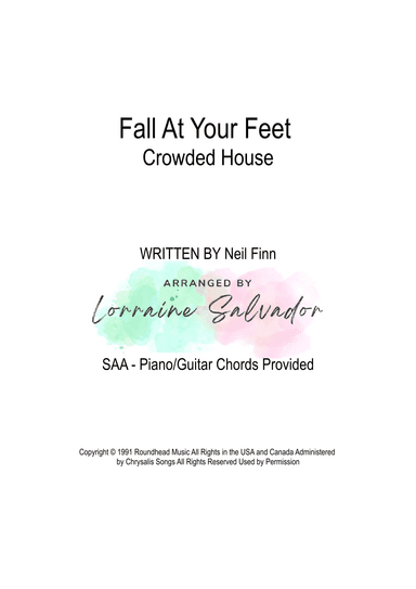 Fall At Your Feet (arr. Lorraine Anne Salvador)