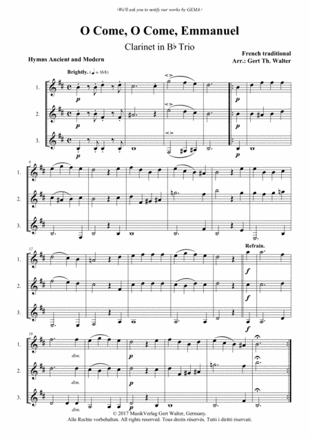 O Come, O Come, Emmanuel (arr. Gert Th. Walter)