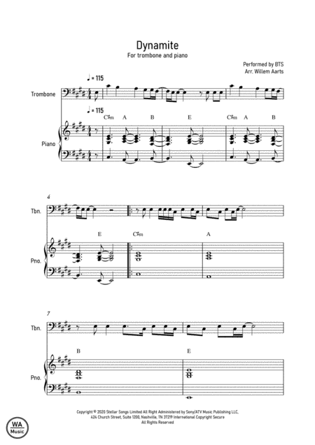 Dynamite (arr. Willem Aarts)