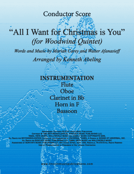All I Want For Christmas Is You (arr. Kenneth Abeling)
