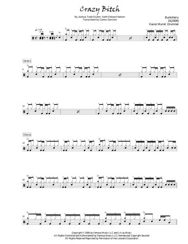 Crazy Bitch (arr. Carlos Sanchez)