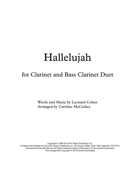 Hallelujah (arr. Caroline McCaskey)