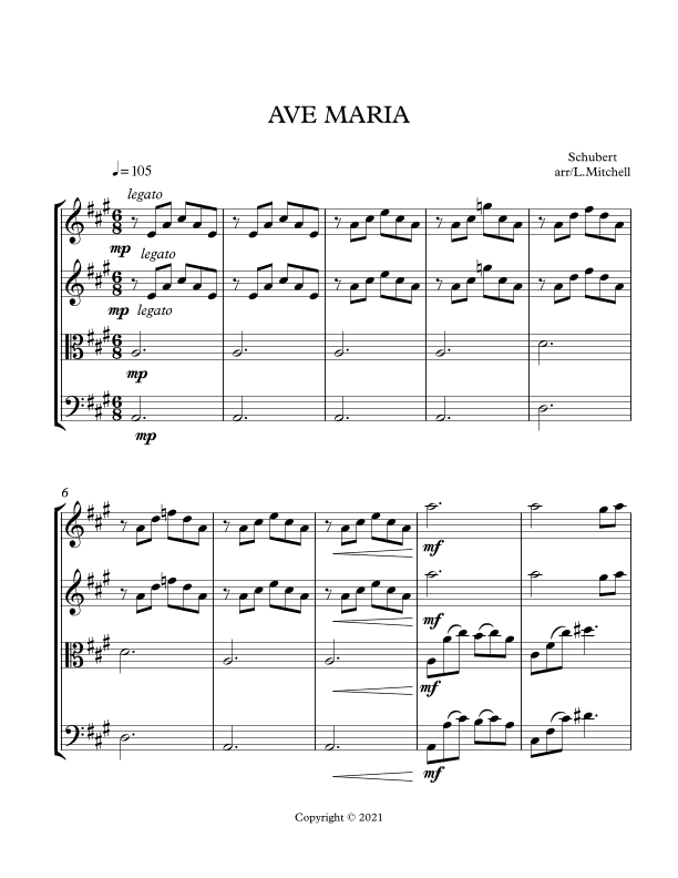 AVE MARIA (arr. Lee Mitchell)