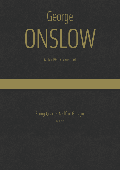 Onslow - String Quartet No.10 in G major, Op.10 No.1 (arr. J.G. Cucó Barber)