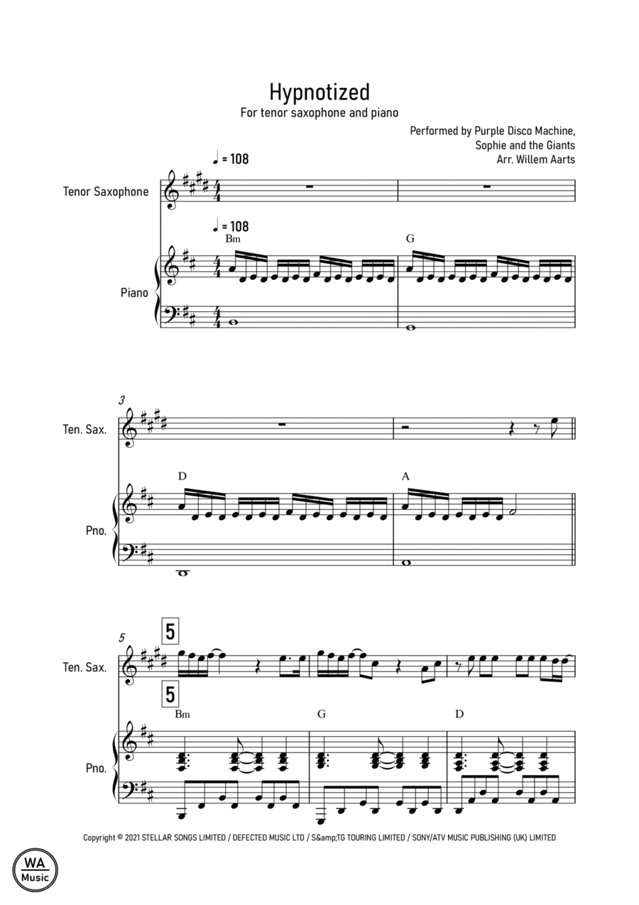 Purple Disco Machine (arr. Willem Aarts)