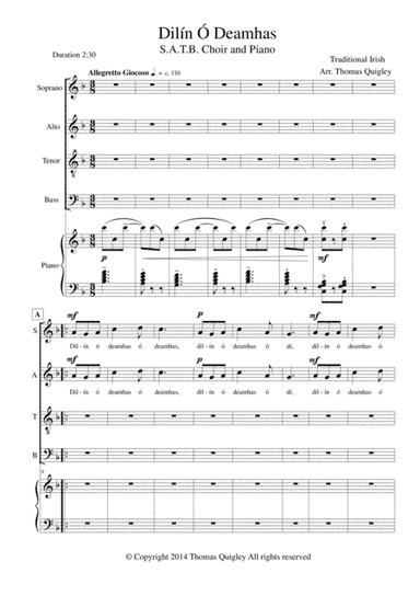 Dilín Ó Deamhas (arr. Thomas Quigley)