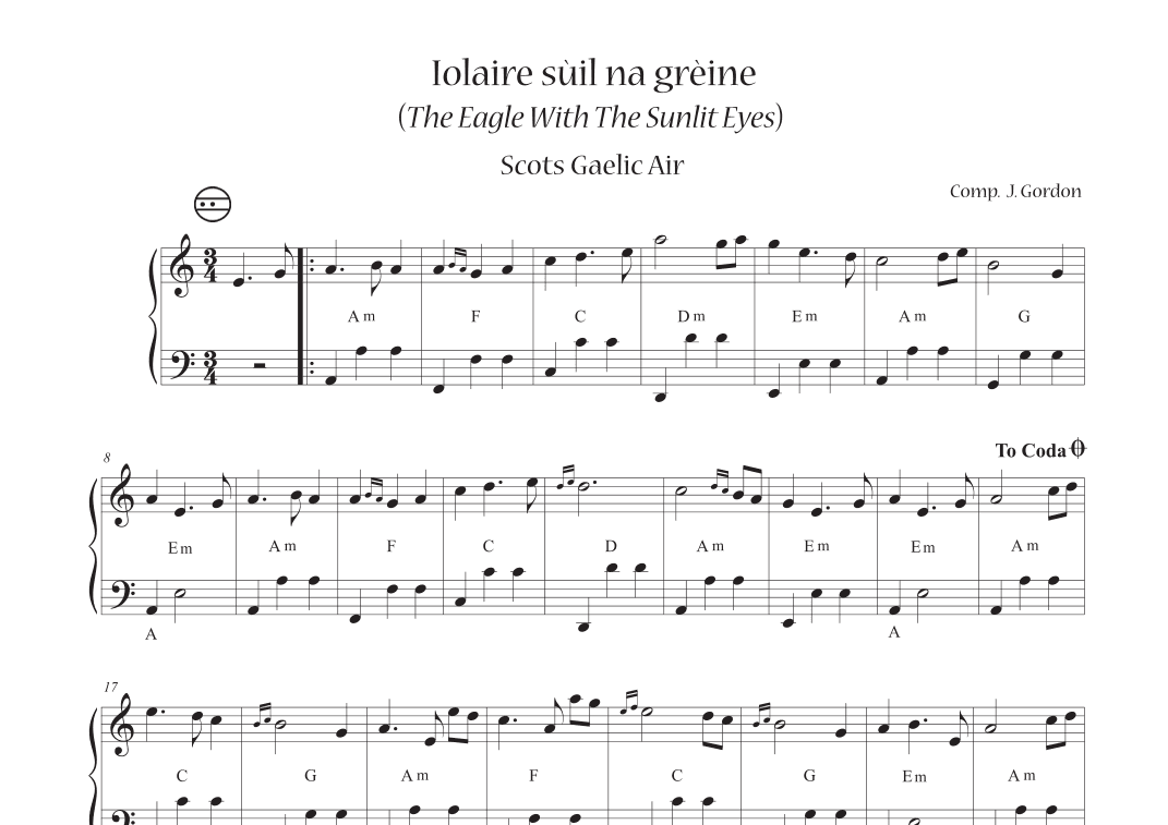 Iolaire sùile na grèine (The Eagle With The Sunlit Eyes)