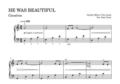 He Was Beautiful (arr. Amy's Music Nook)