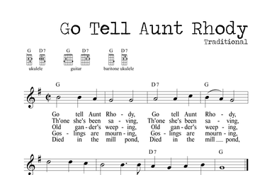 Go Tell Aunt Rhody (arr. M. Ryan Taylor)