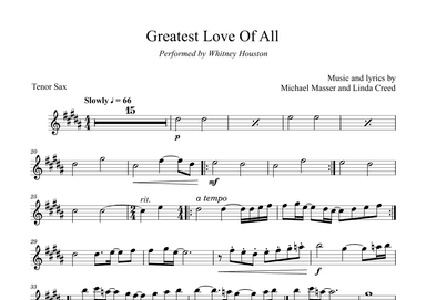 The Greatest Love Of All (arr. David Lartey)
