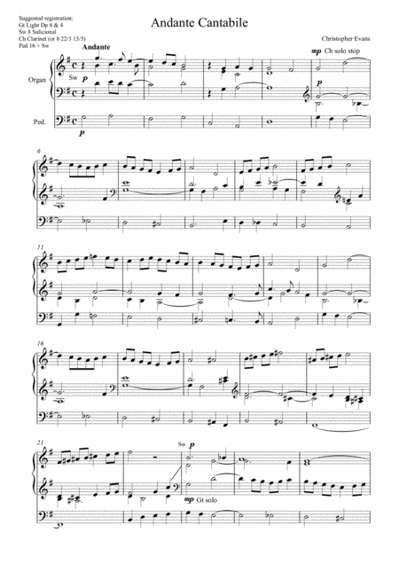 Andante Cantabile for Organ