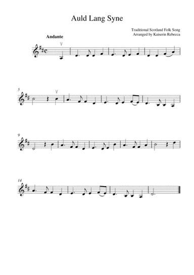 Auld Lang Syne (arr. Kaiserin Rebecca)