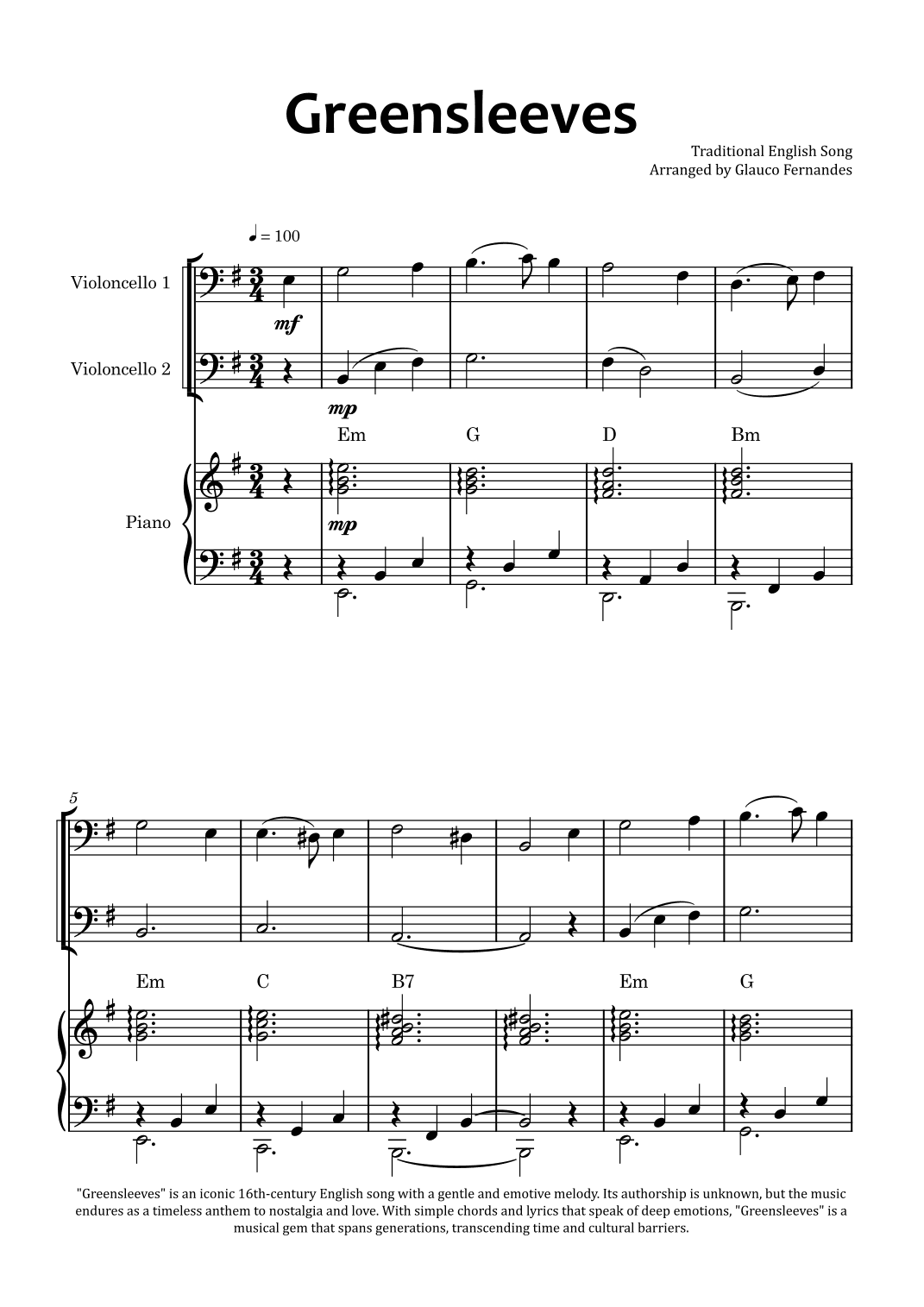 Greensleeves (arr. Glauco Fernandes)