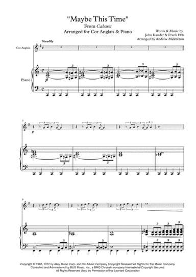 Maybe This Time (arr. Andrew Middleton)