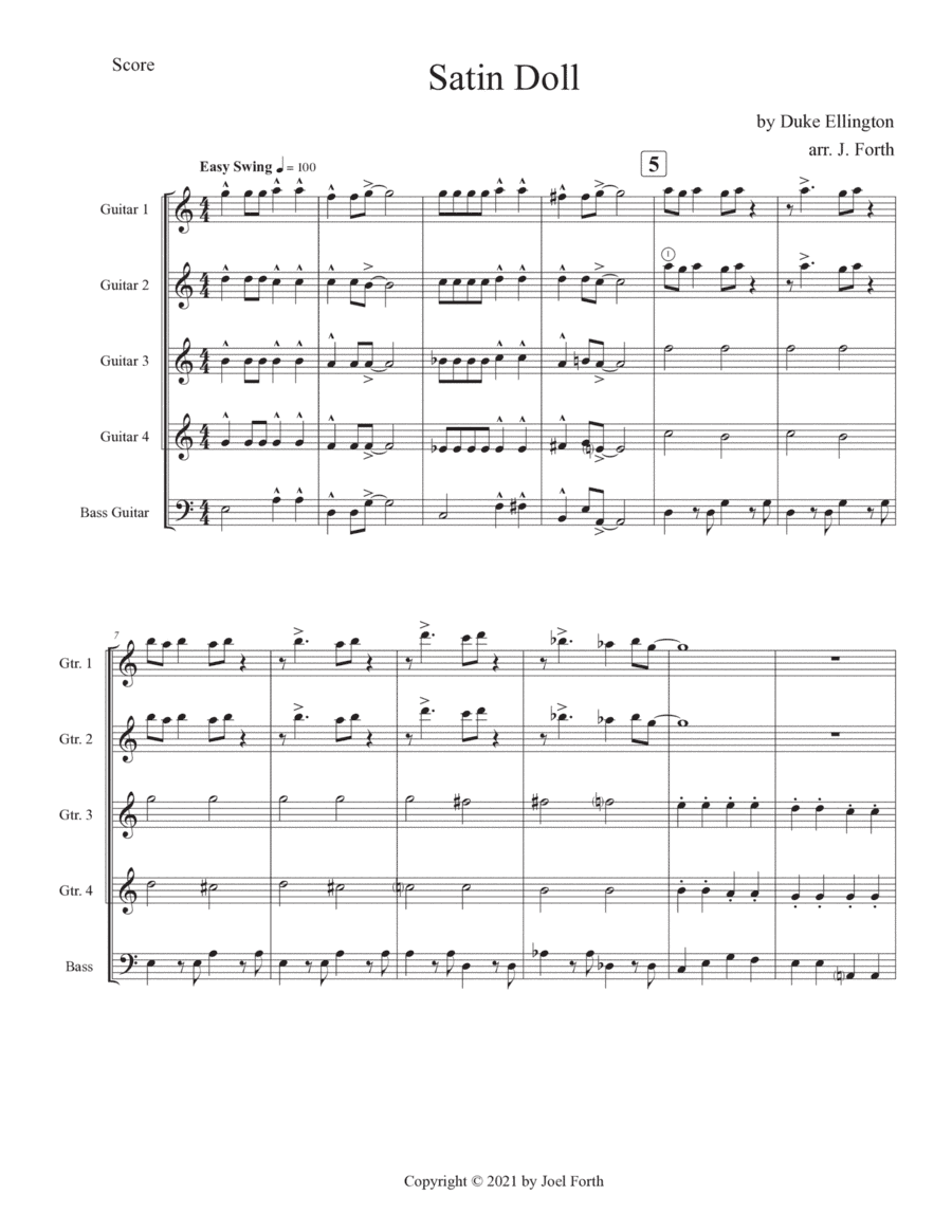 Satin Doll (arr. Joel Forth)