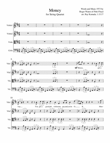 Money (arr. Ray Kamada)