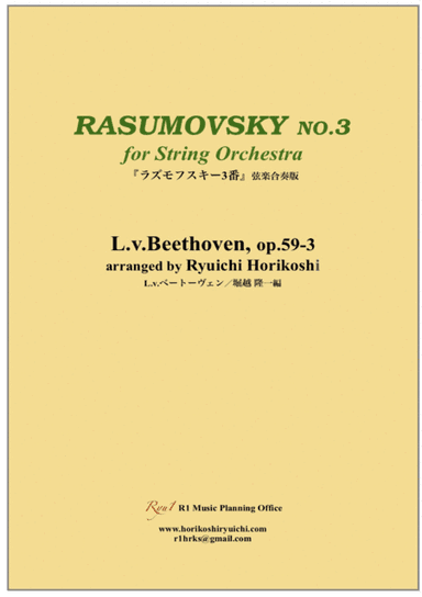 Rasumovsky No.3 for String Orchestra (arr. Ryuichi Horikoshi)