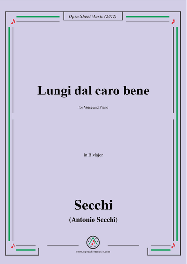 Secchi-Lungi dal caro bene,in B Major (arr. OSM Press)