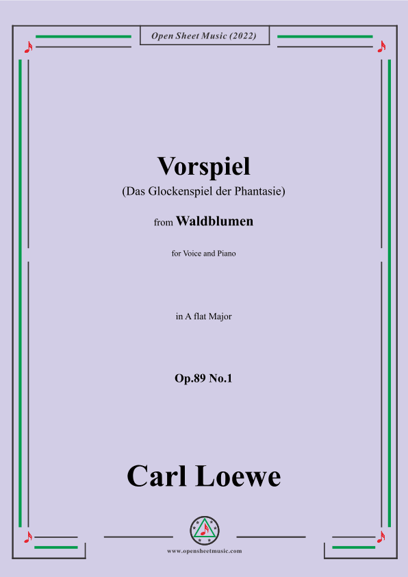 Loewe-Vorspiel(Das Glockenspiel der Phantasie),Op.89 No.1,in A flat Major (arr. OSM Press)