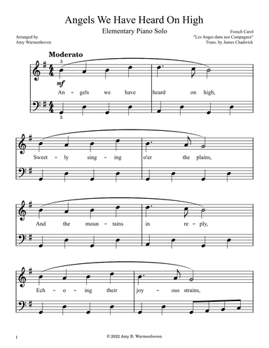 Angels We Have Heard on High (arr. Amy Warmenhoven)