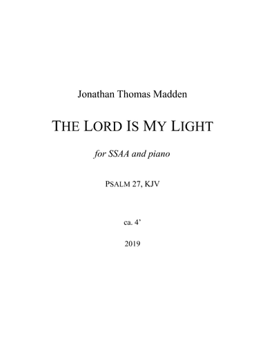 The Lord is My Light