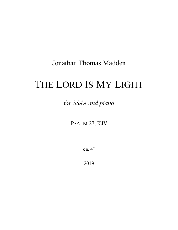 The Lord is My Light