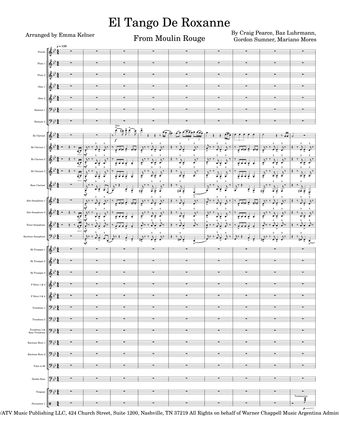 El Tango De Roxanne (arr. Emma Kelner)