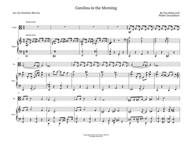 Carolina in the Morning (arr. Dominic Meccia)
