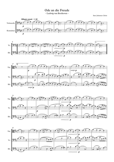 Ode an die Freude (Freude schöner Götterfunke) (arr. Johannes Christ)