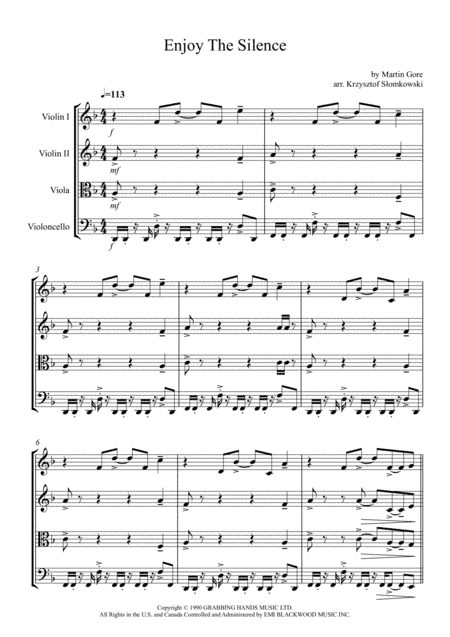Enjoy The Silence (arr. Krzysztof Słomkowski)