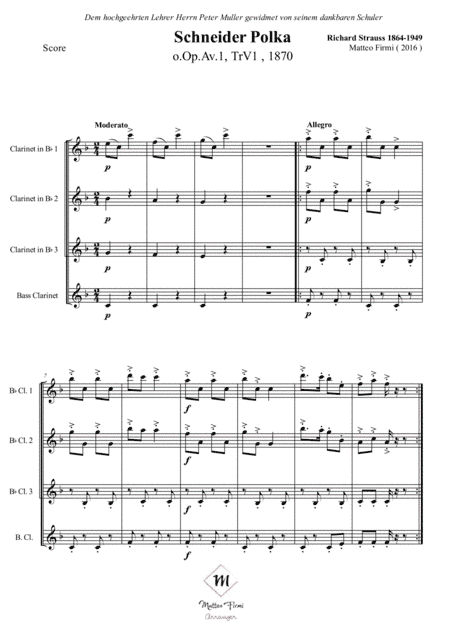 Richard Strauss - Schnider Polka (arr. Matteo Firmi)
