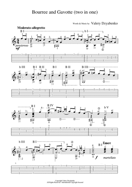 Burre and gavotte. ( two in one ).