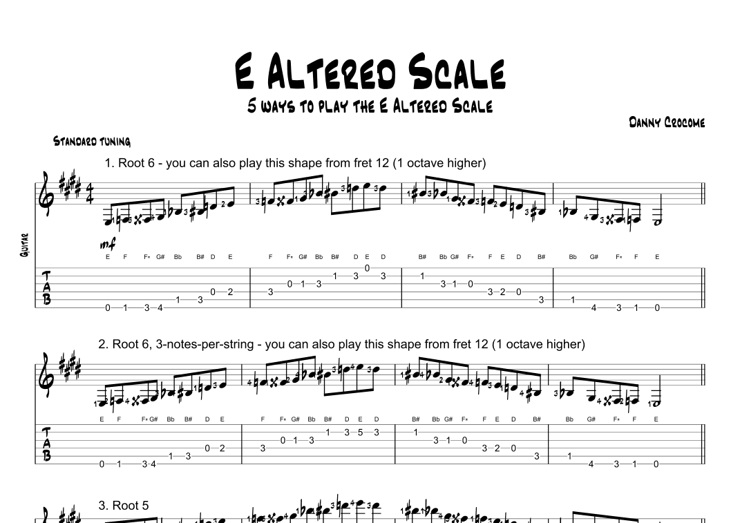 E Altered Scale (5 Ways to Play)