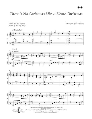 There Is No Christmas Like A Home Christmas (arr. Lorie Line)